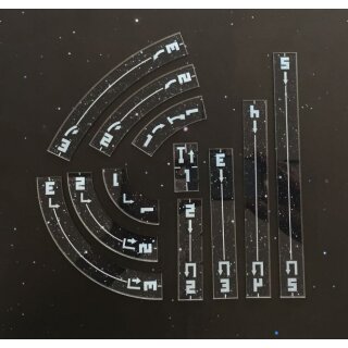 X-Wing 2.0 Manöverschablonen – Sternenfeld (11 teilig)