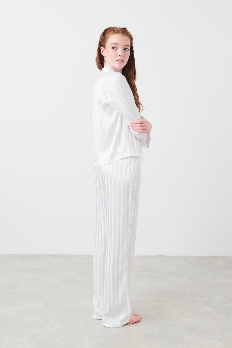 Y satin pyjamas set