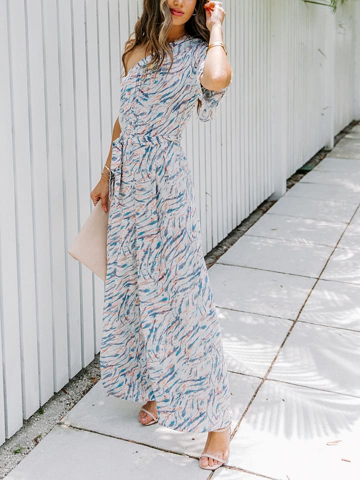 Milan Kiss Jumpsuit in Weiß/ Blau günstig kaufen