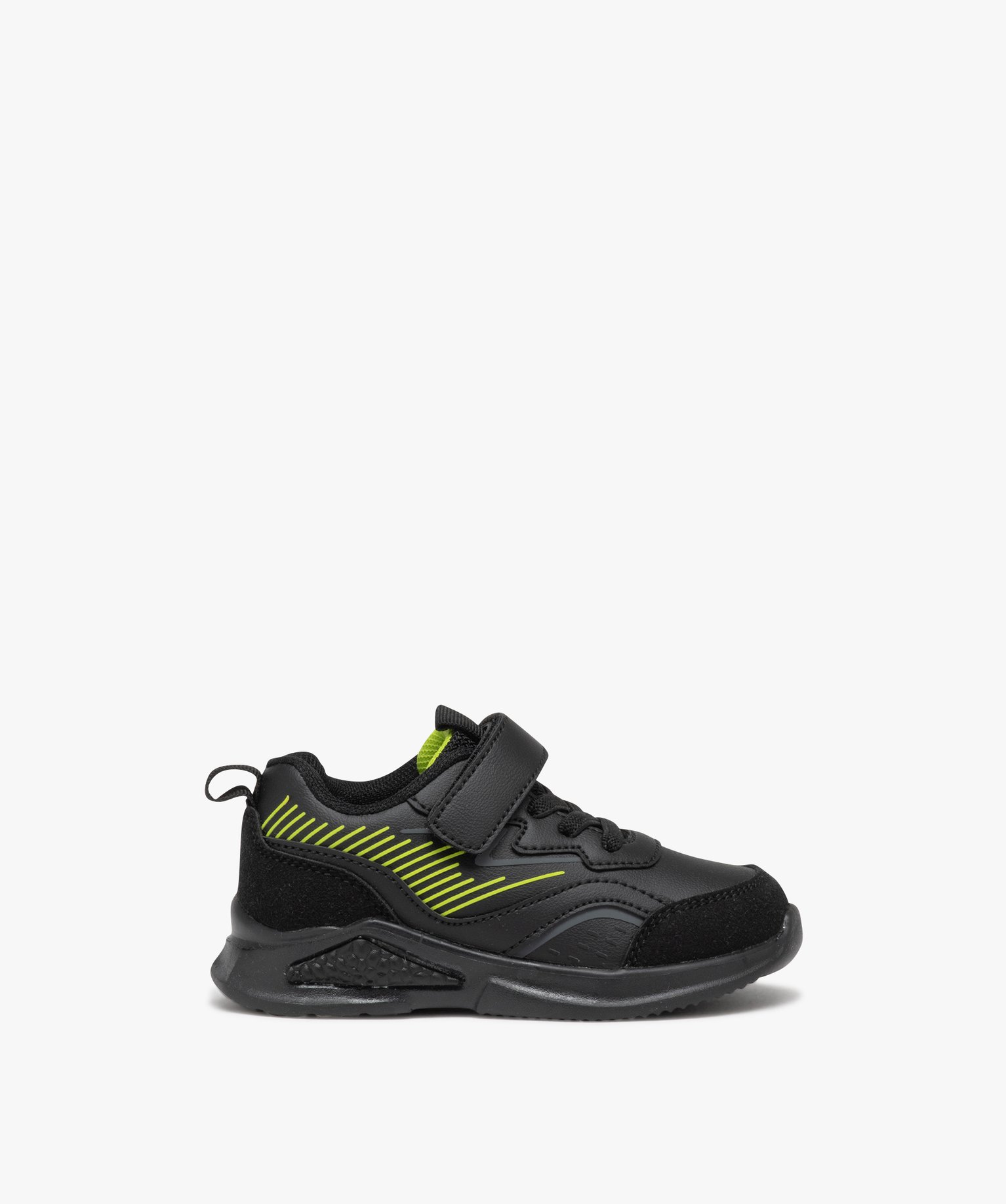 Baskets bébé Garçon unies style running noir | GEMO