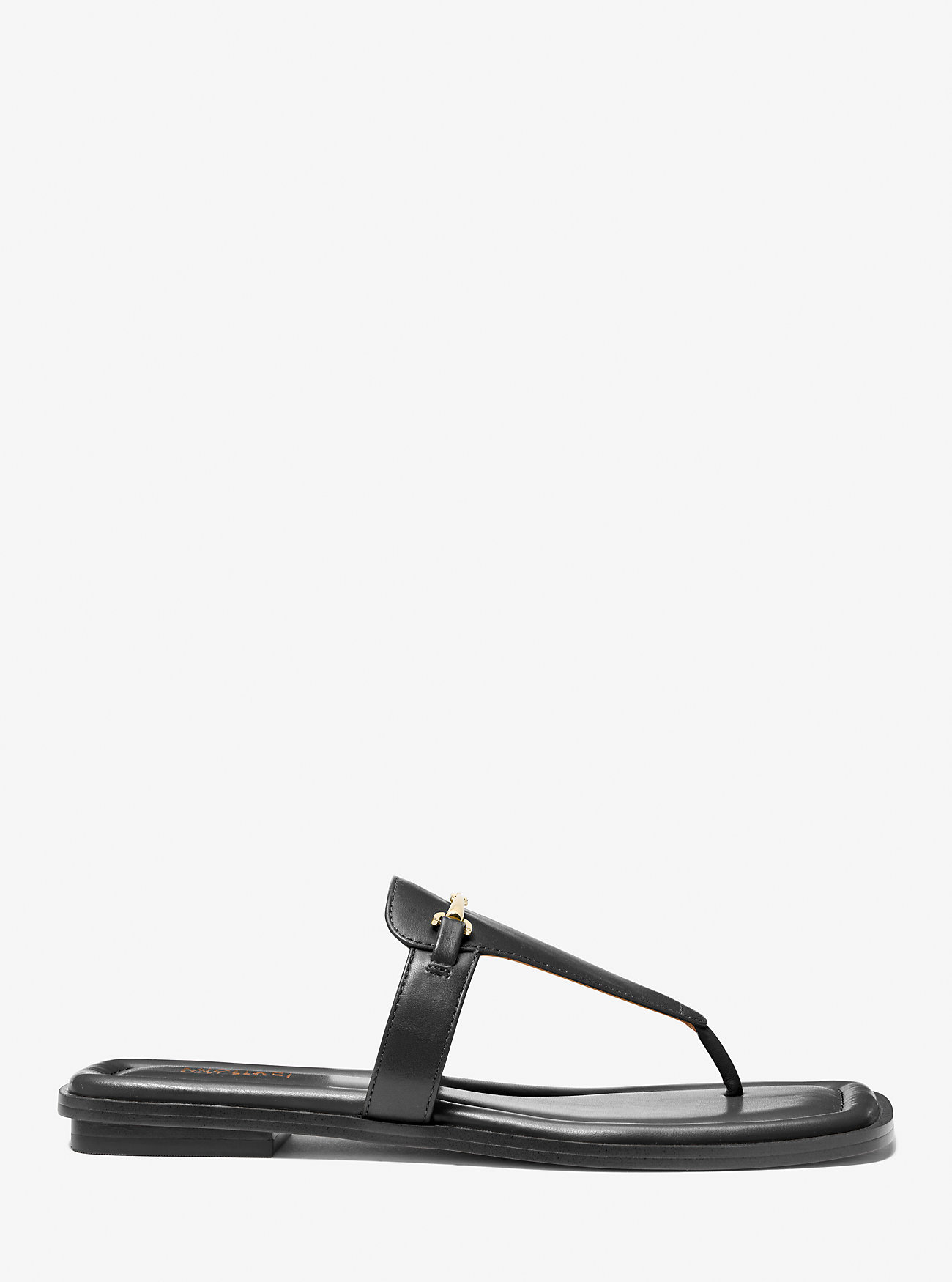 Lena T-rems sandal i skinn - SVART