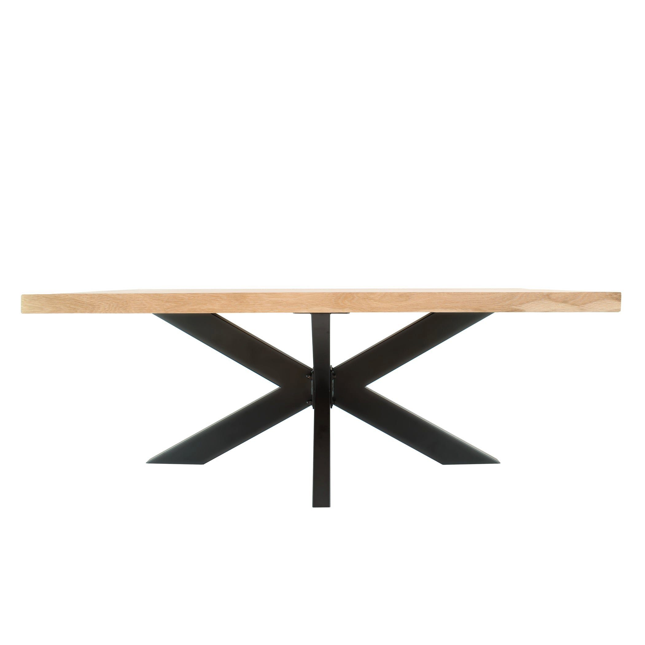 Natural Goods Berlin Tischbein SPIDER, Tischgestell, Massiv, sehr belastbar, Stahl, Möbelbeine, H43 x B58 x L98 cm (Couchtisch), Schwarz