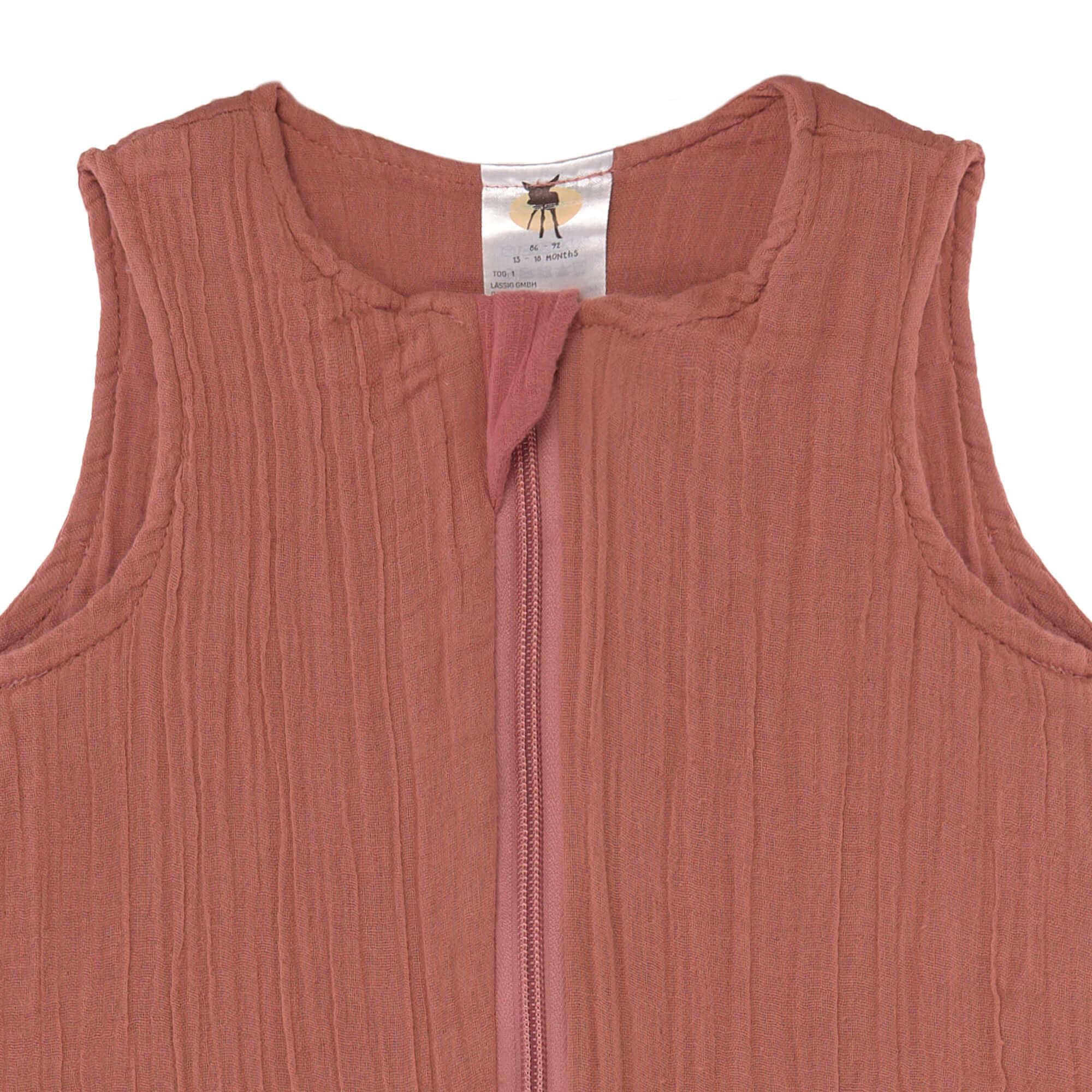 Baby Sommerschlafsack Tog 1 - Bio Baumwolle, Rosewood Rosa