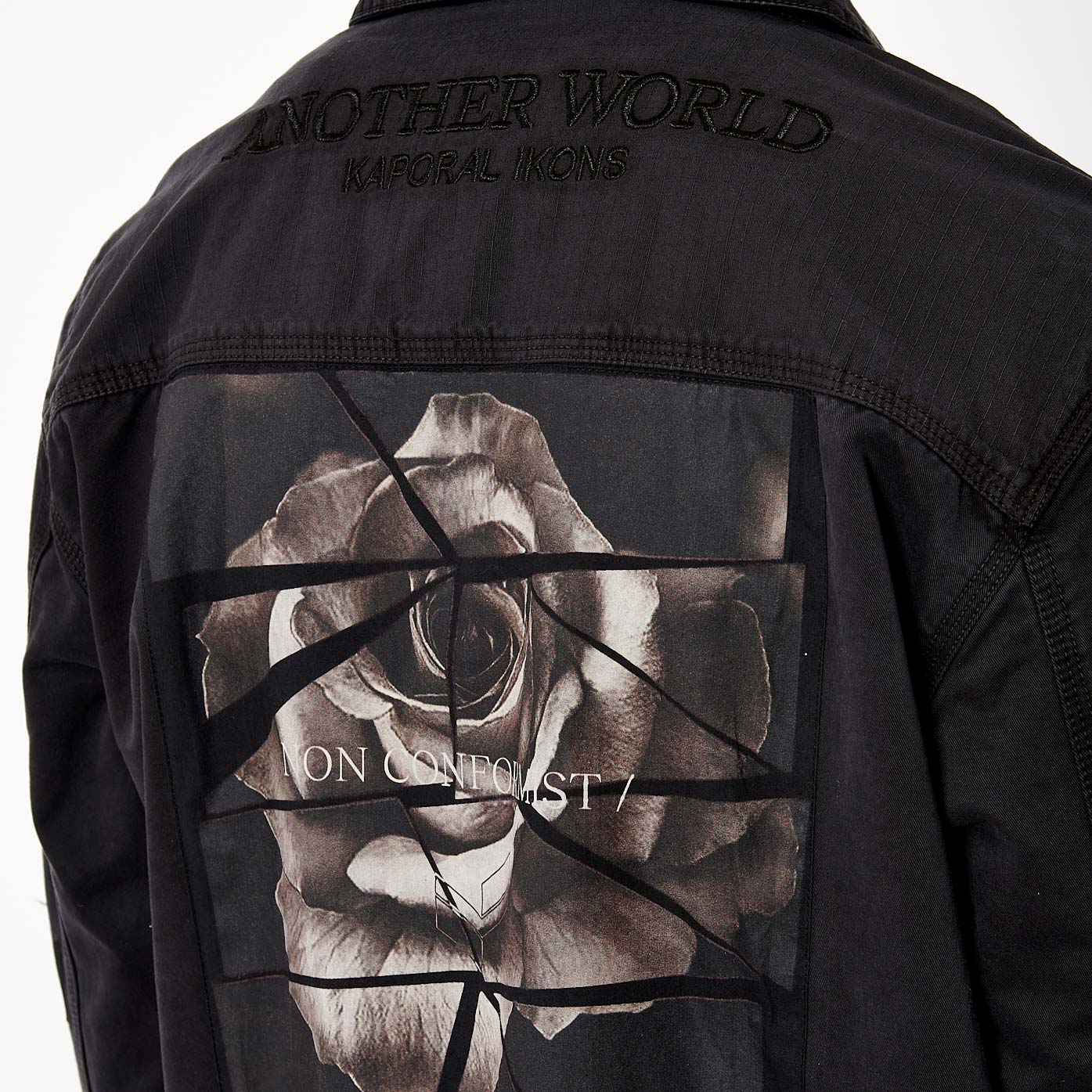 MIX    Veste noire Homme en 100% coton