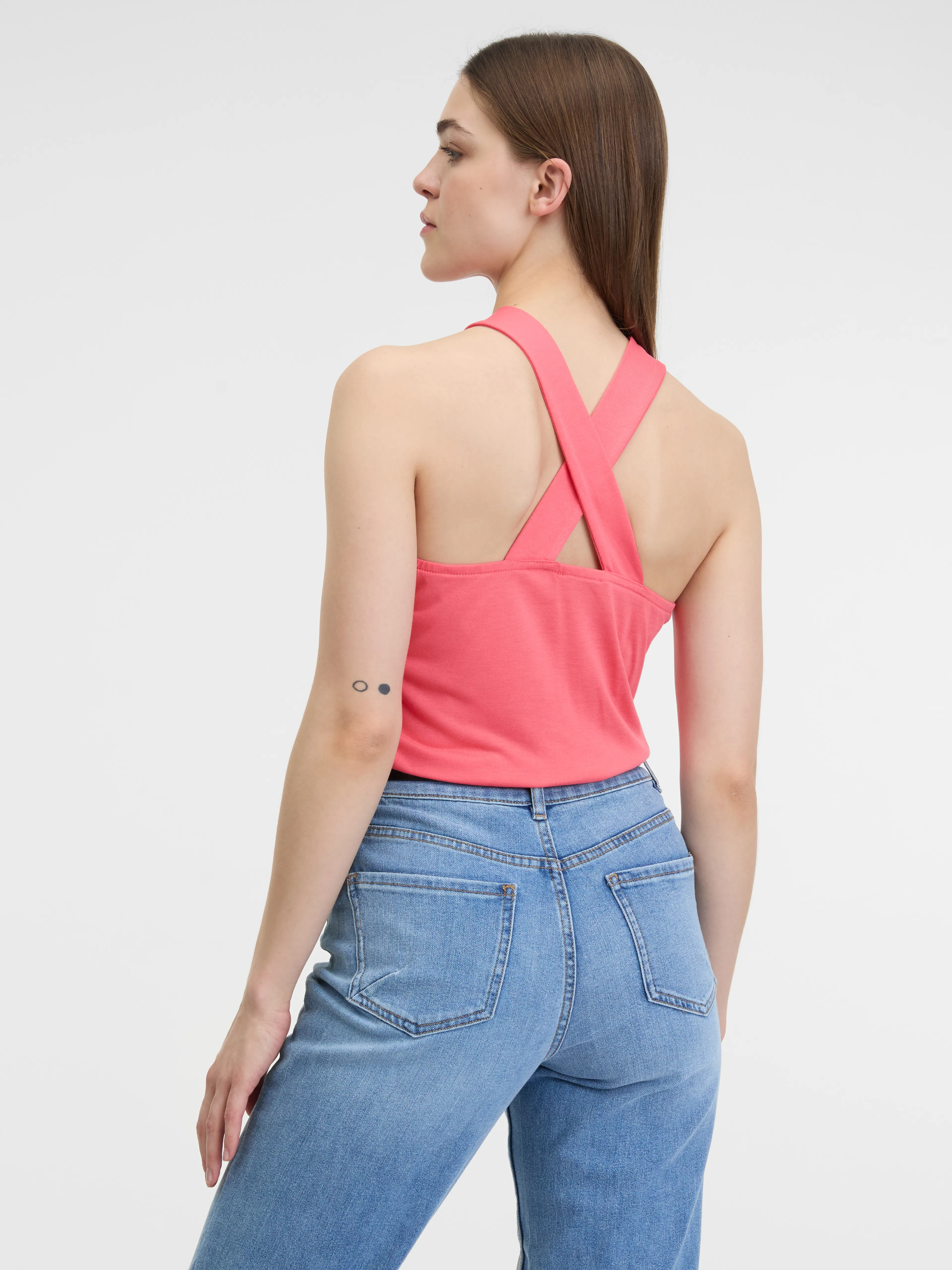 Korallenfarbenes Damen Tank-Top ORSAY