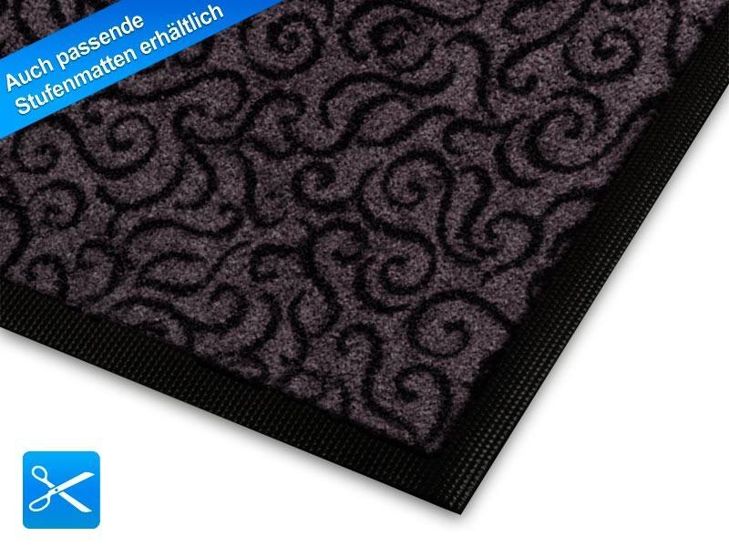 Eingangsmatte Floordirekt STEP Brasil Anthrazit, Grau Polyamid, PVC 600 x 900 mm