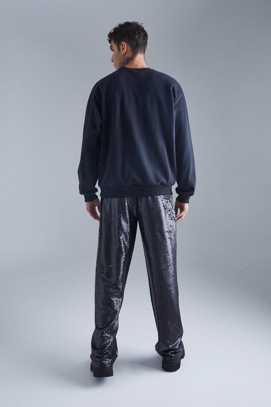 Lockere Pailletten-Hose