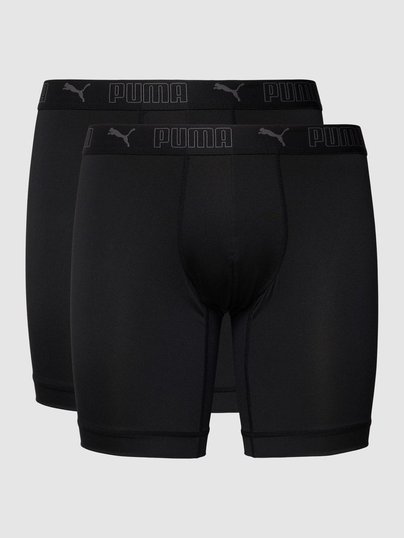 Boxershorts mit elastischem Logo-Bund im 2er-Pack Modell 'Sport' in schwarz