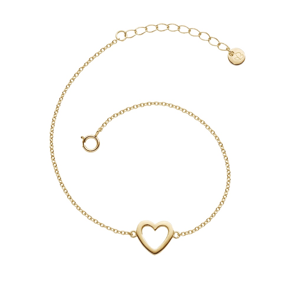 Glanzstücke München Bracelet en argent Coeur Argent sterling en Or jaune Bracelet
