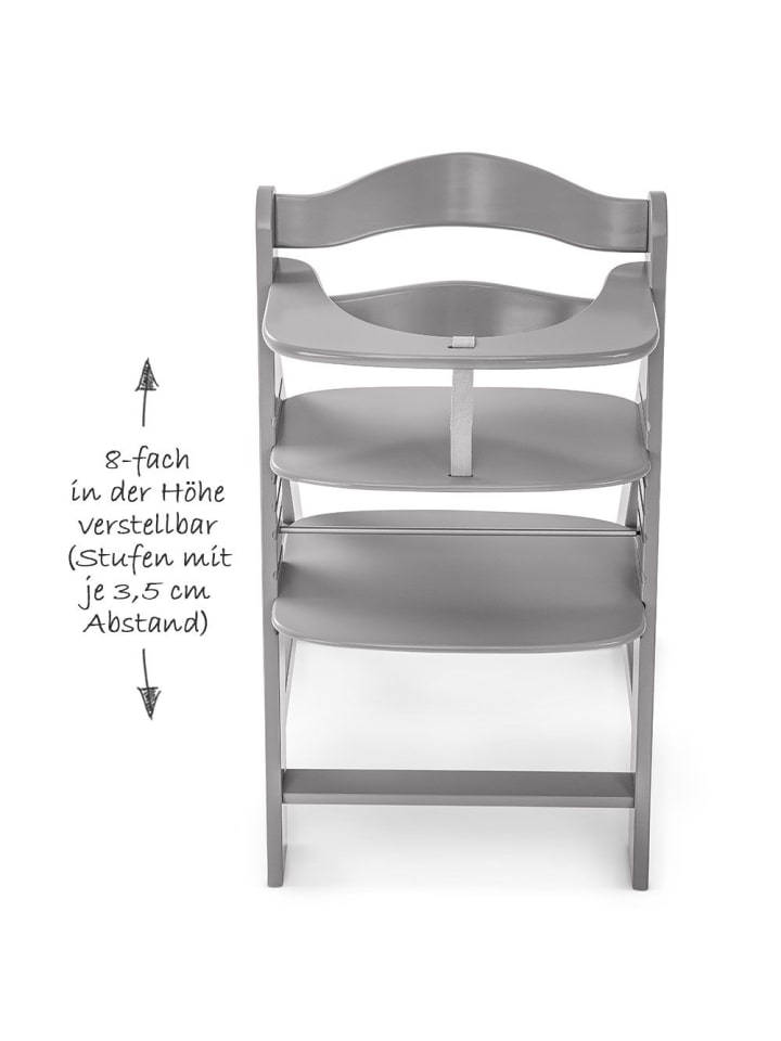 Hauck Hochstuhl Alpha Plus - Grey in grau günstig kaufen onesize