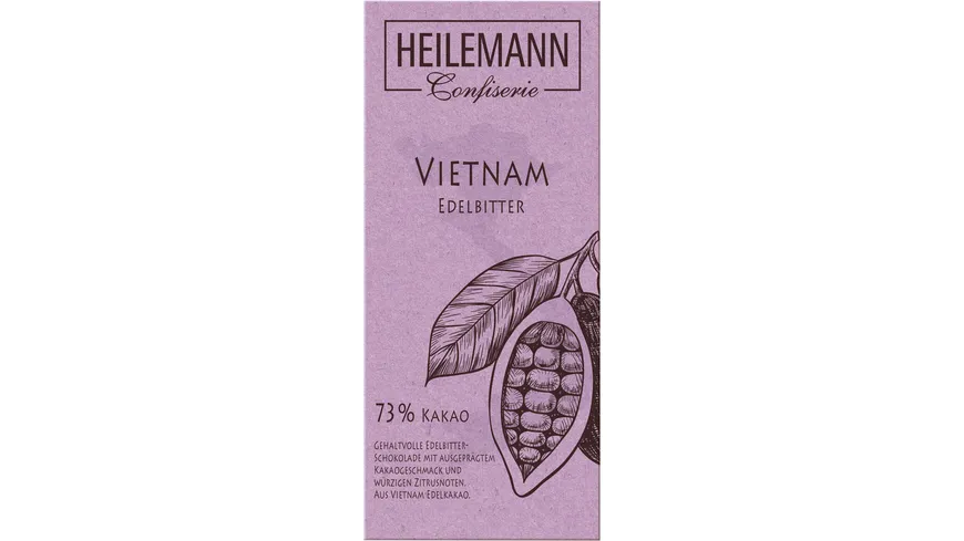 Heilemann Ursprungs-Schokolade Vietnam 73% Edelbitter 80 g