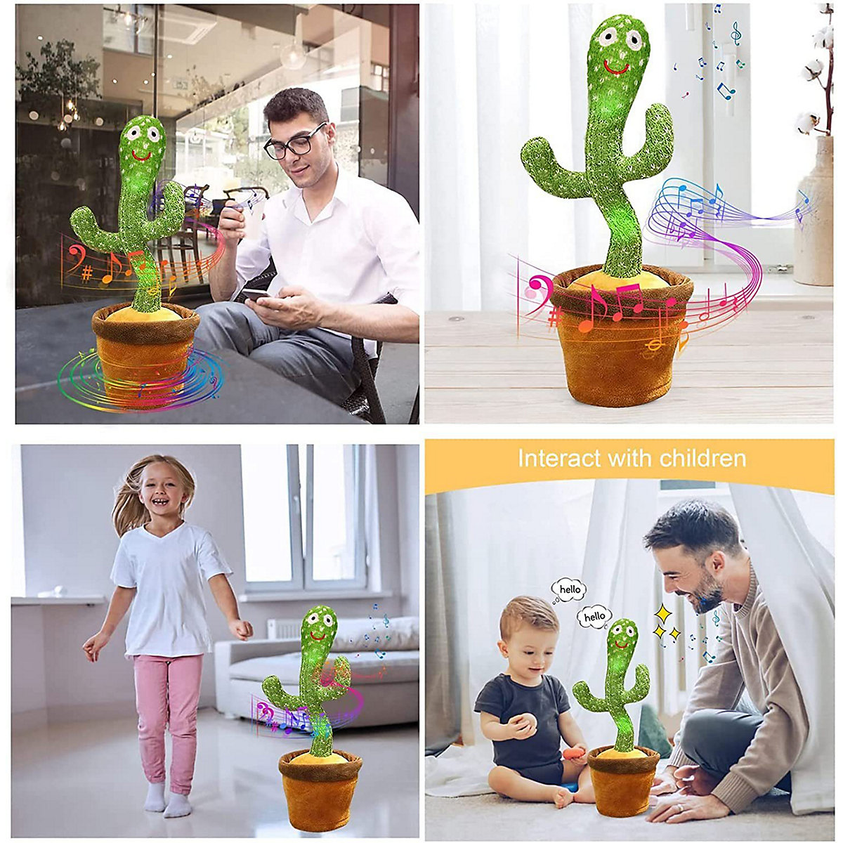 Sprechender Tanzender Kaktus Plüschtier Tanzender