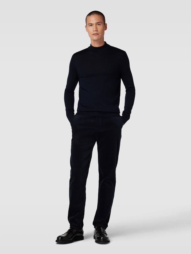 Cordhose mit Stretch-Anteil in marineblau