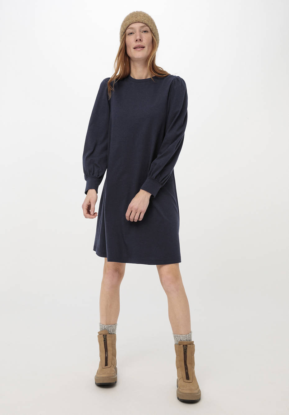 Mini-Kleid aus Bio-Baumwolle mit Bio-Merinowolle