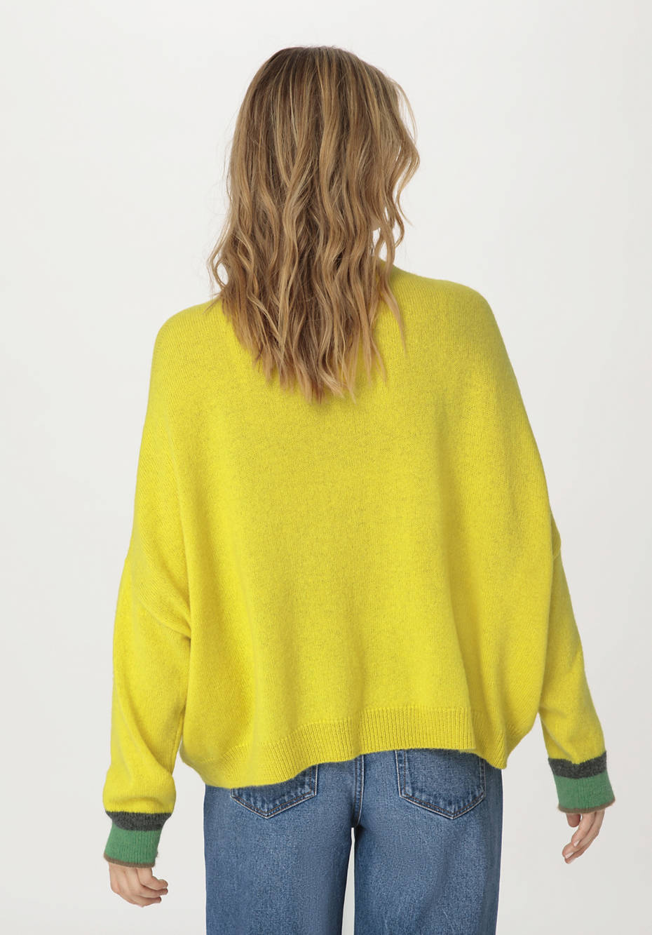 WUNDERKIND X HESSNATUR V-Pullover aus reinem Royal Alpaka