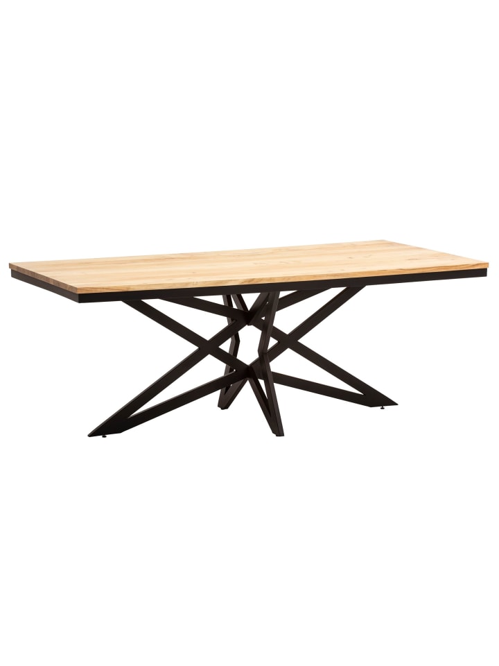 KADIMA DESIGN Esszimmertisch 200x100x77 cm Massivholz Metall Esstisch günstig kaufen onesize