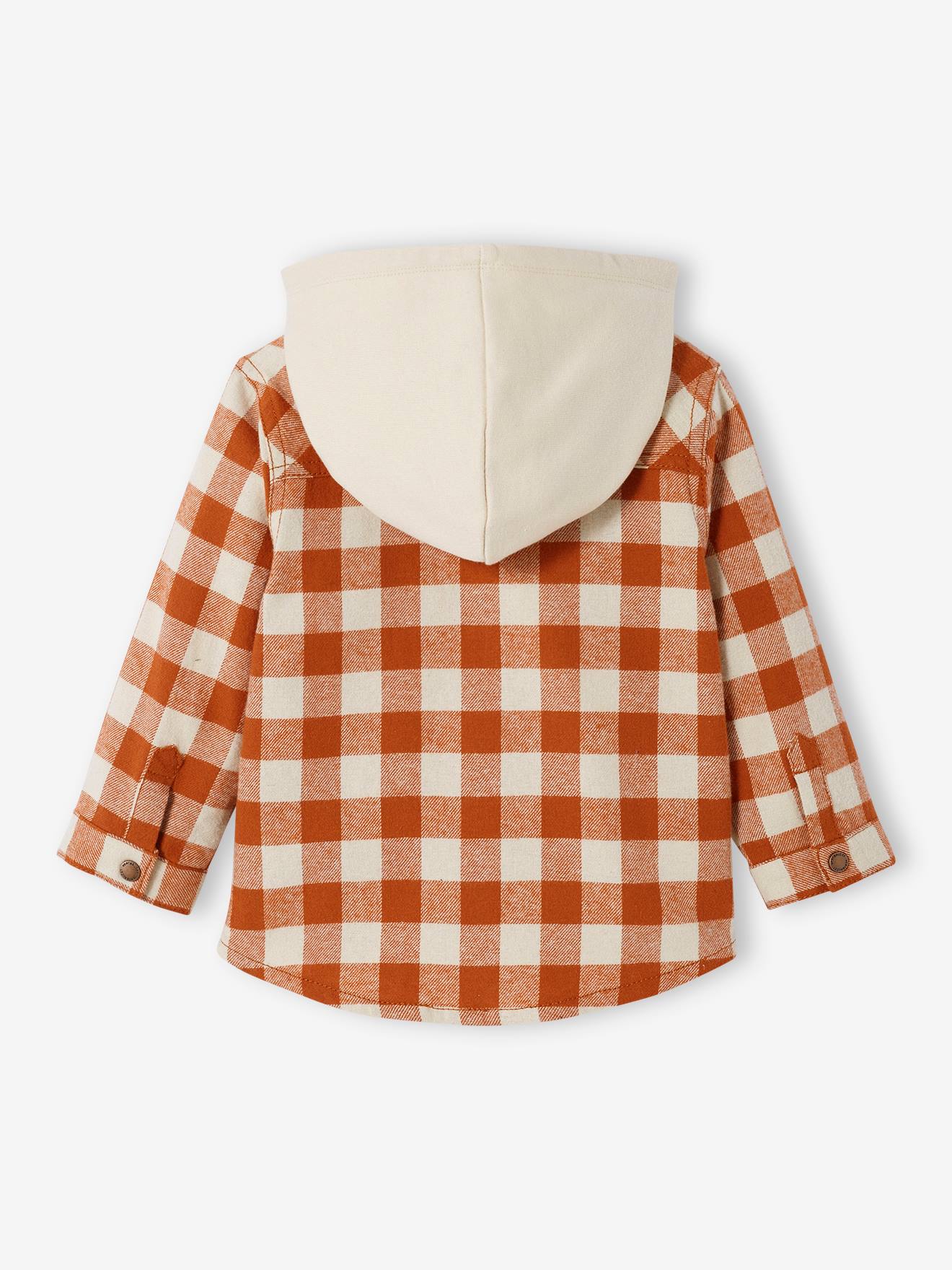 Chemise à carreaux bébé garçon carreaux gris béton