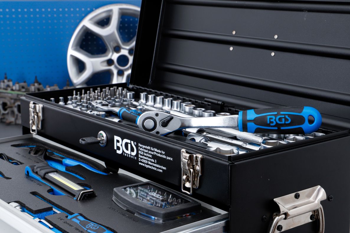 BGS 3350 Μεταλλική θήκη εργαλείων 3 συρτάρια με 147 εργαλεία