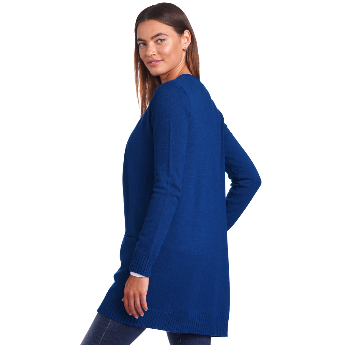 Damen Strickjacke mit zwei Einschubtaschen