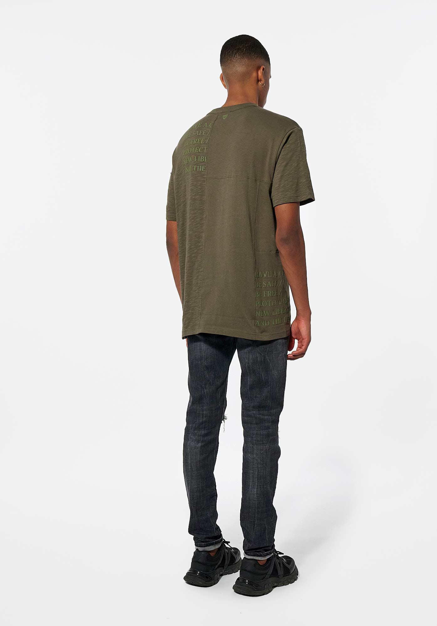 CLYDE  T-shirt kaki Homme en 100% coton