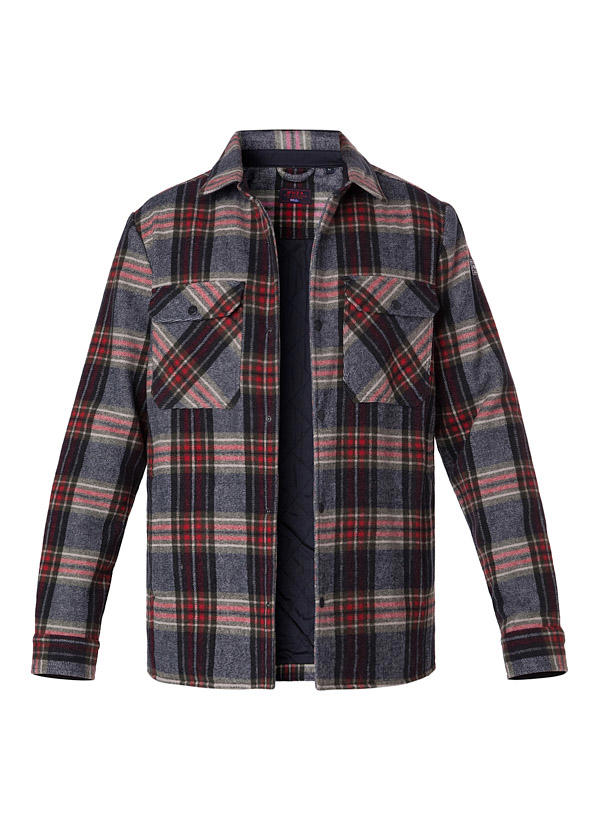 N.Z.A., Overshirt, Wolle wattiert, multicolor kariert