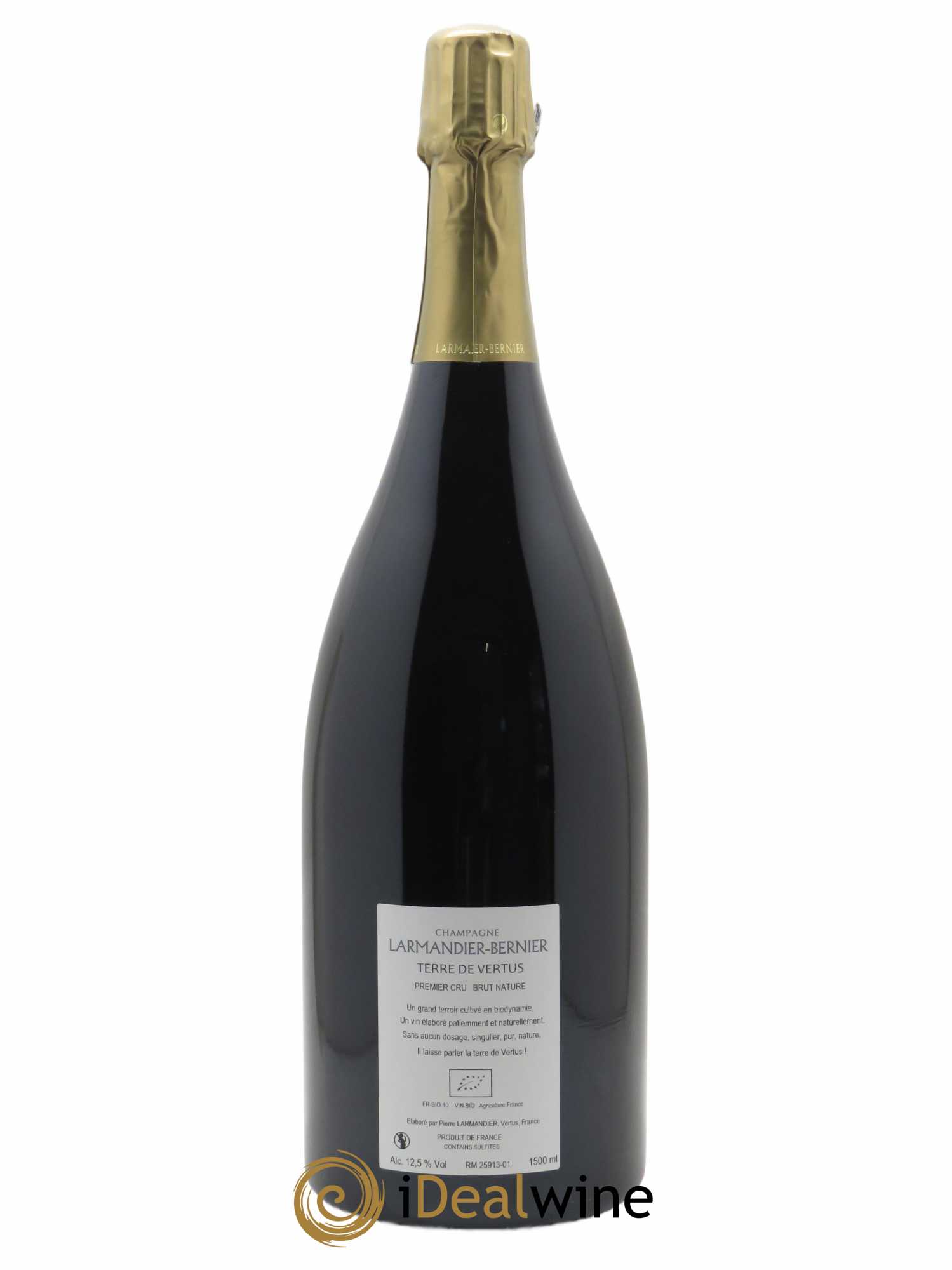 Terre de Vertus Premier Cru Non dosé Larmandier-Bernier  2015 - Lot de 1 Magnum