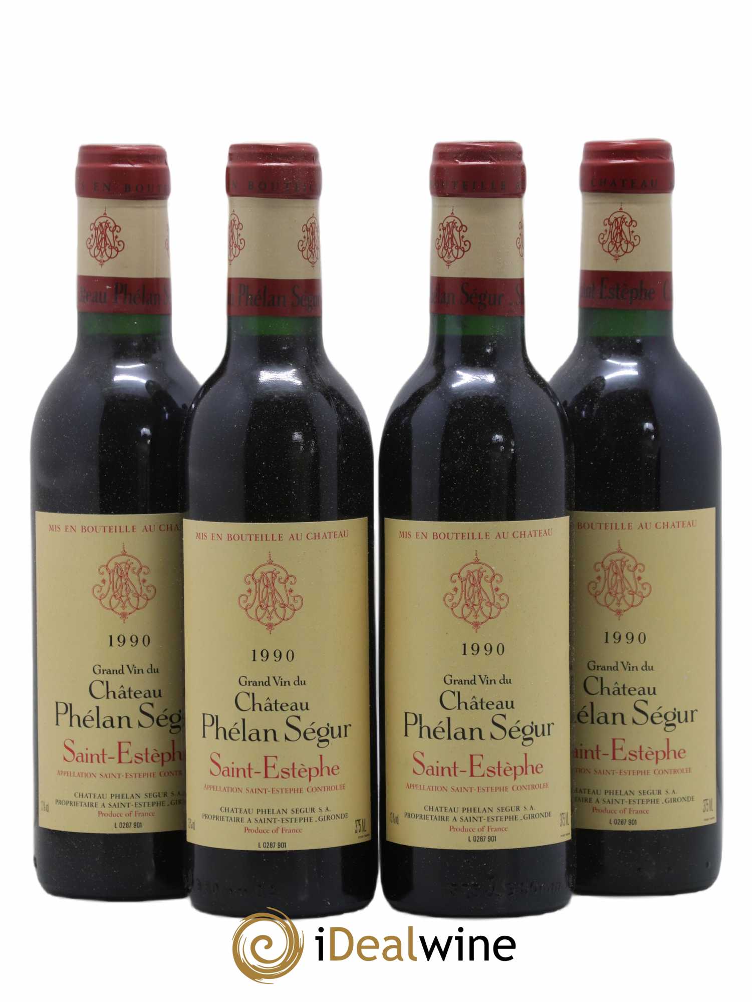 Château Phélan Ségur  1990 - Lot de 24 Demi-bouteilles
