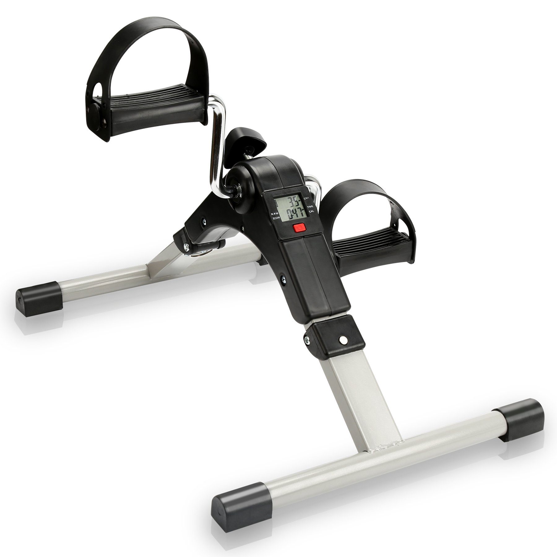 Clanmacy Heimtrainer Mini Fahrrad Pedaltrainer, Bike-Heimtrainer, Armtrainer und Beintrainer für Muskelaufba, Ausdauertraining (1-tlg), Nein (set), Kalorienzähler, Kilometerzähler, Klappbar, Körperfettanalyse, LCD Bildschirm