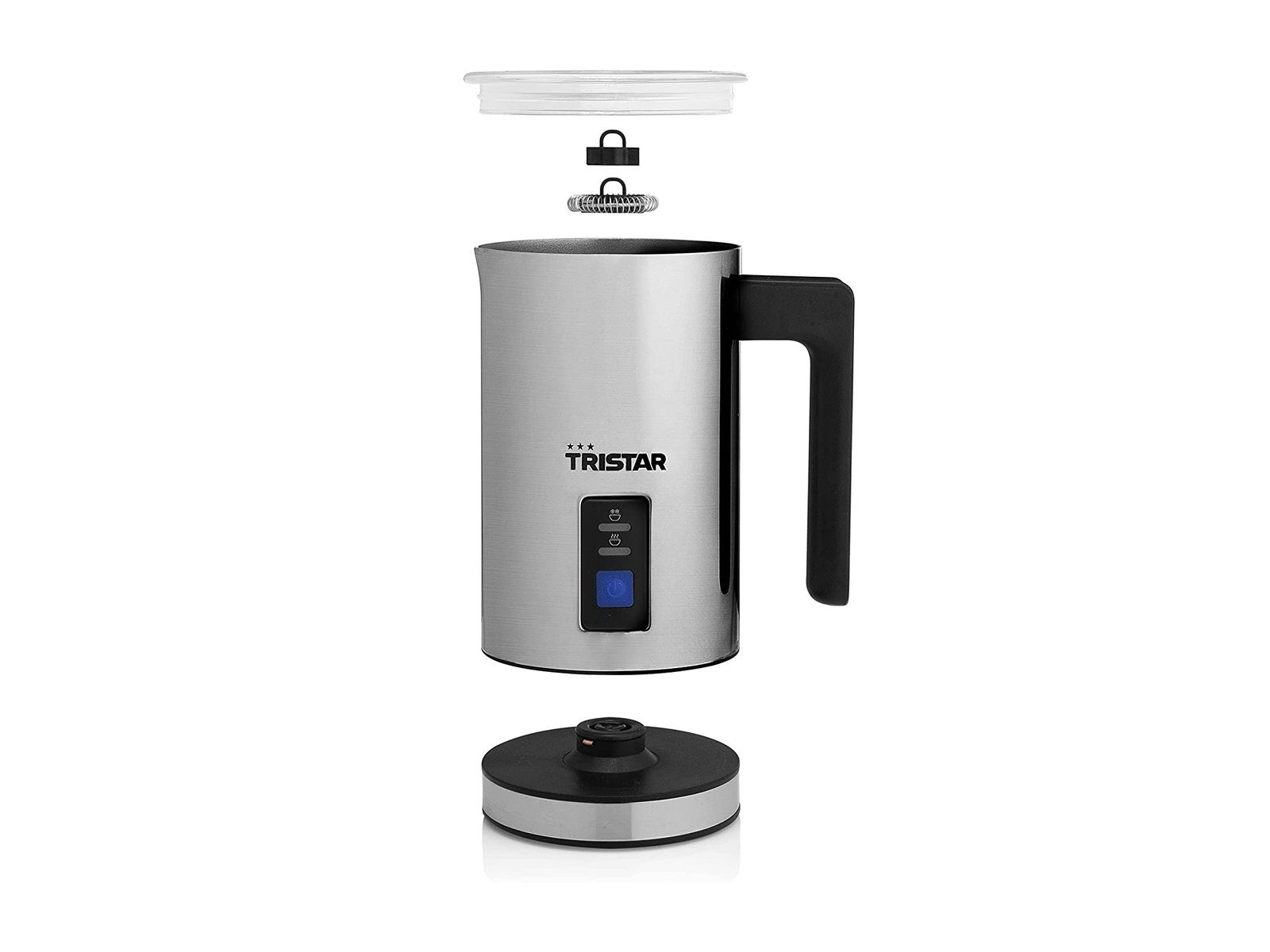 Tristar Milchaufschäumer, 500 W, elektrischer Milchschäumer kabellos zum Warm & Kaltaufschäumen