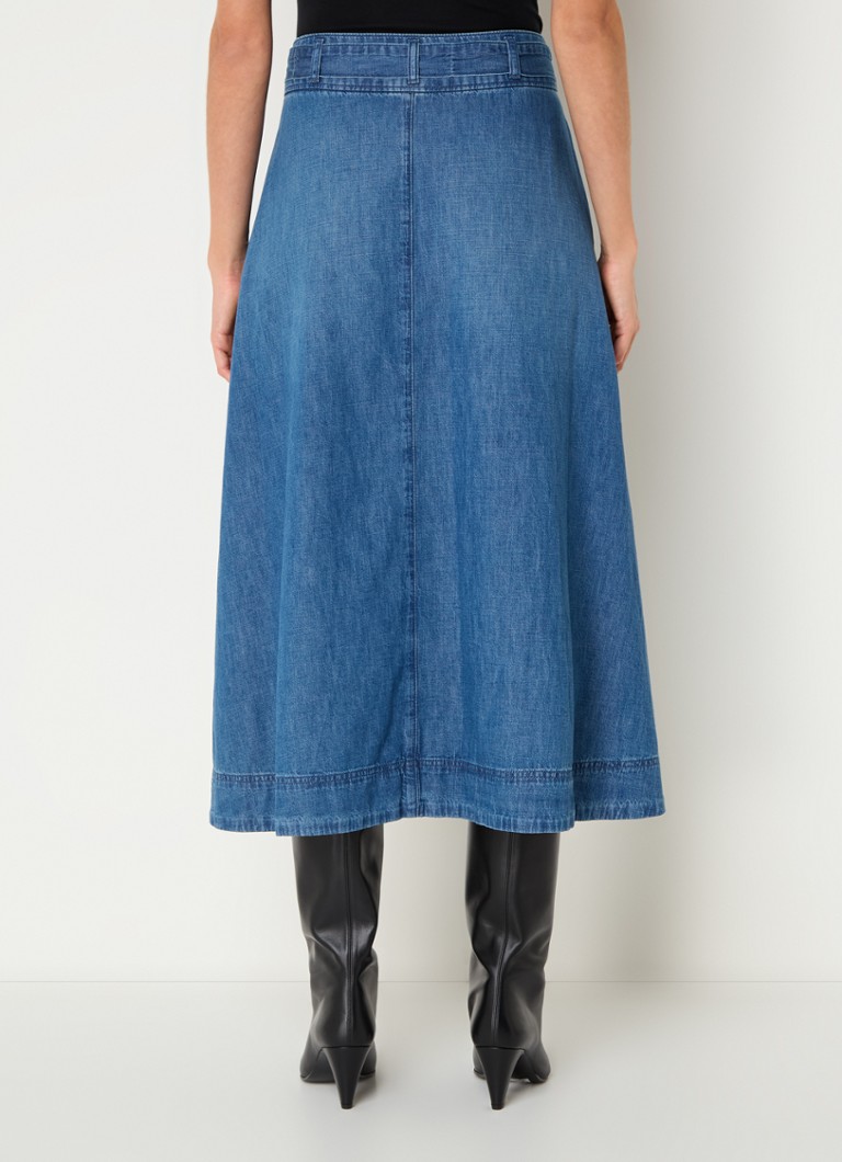 Gonna midi in chambray Stormee di Ralph Lauren