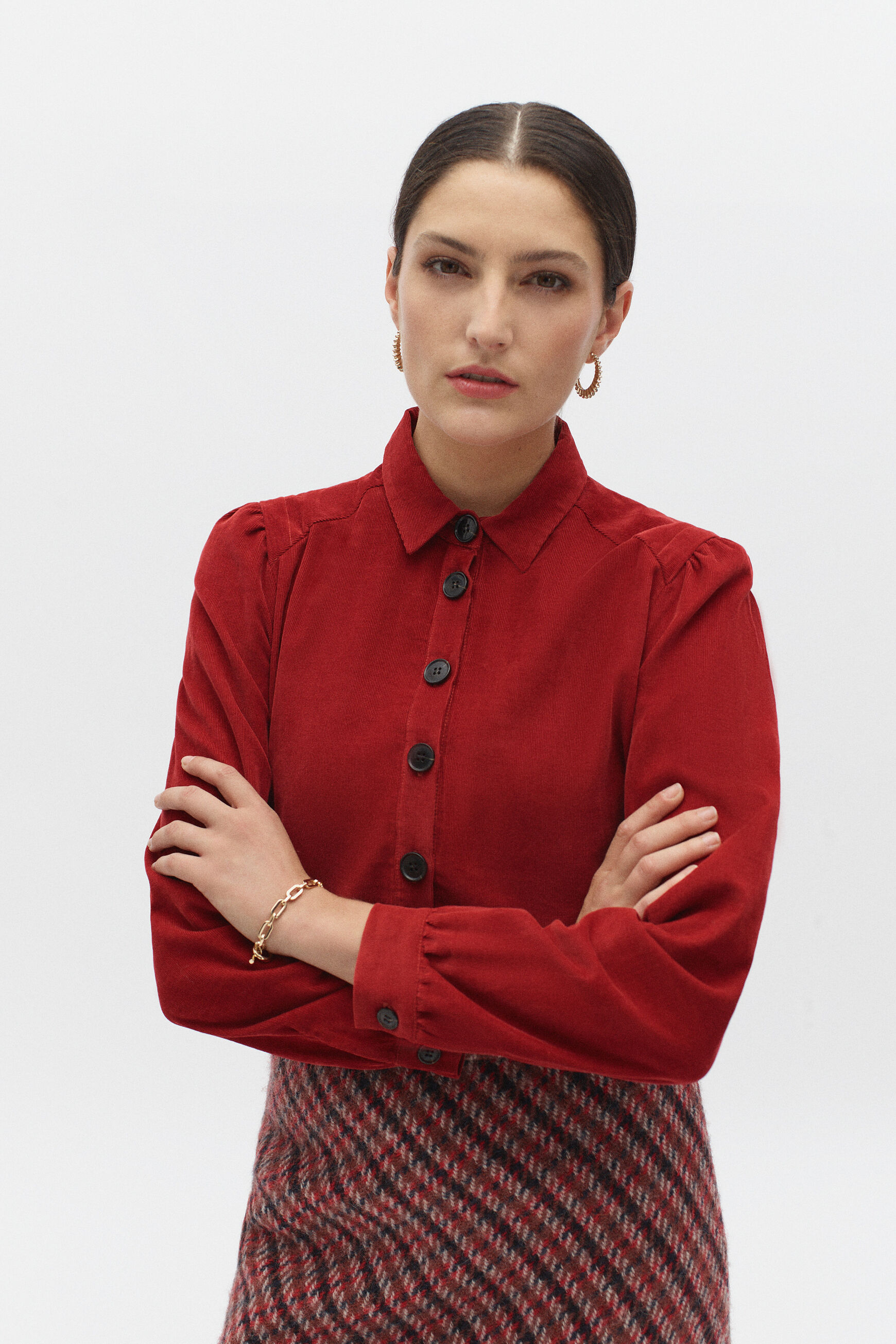 chemisier tokyo rouge femme
