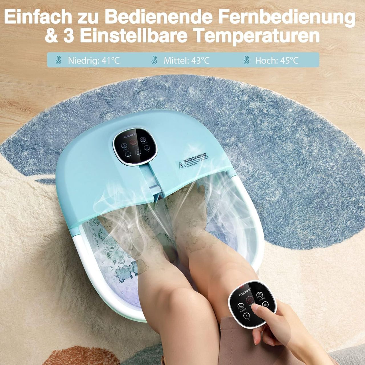 Costway Fußbad Massagegerät faltbar