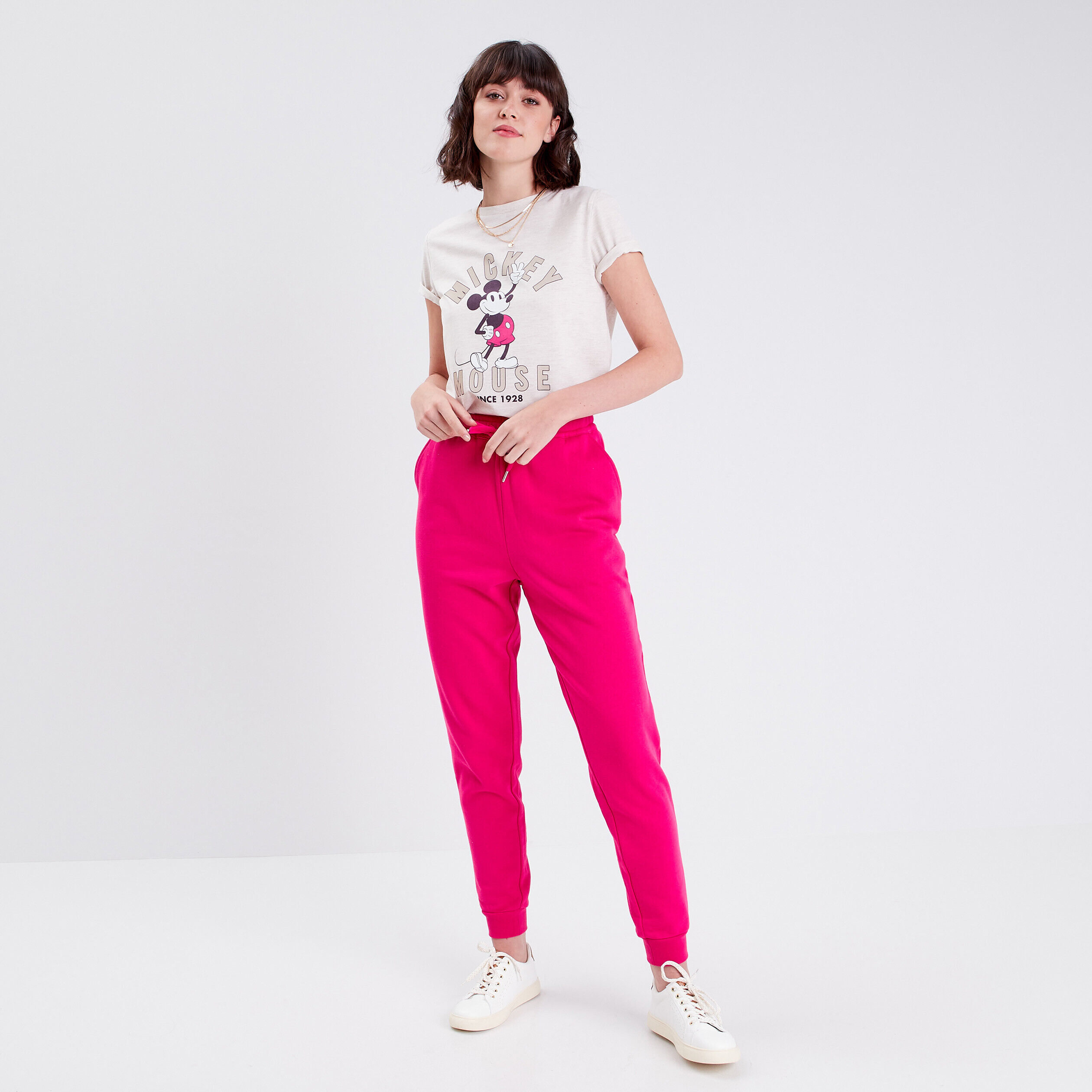 T-shirt manches courtes Mickey sable femme | Cache Cache