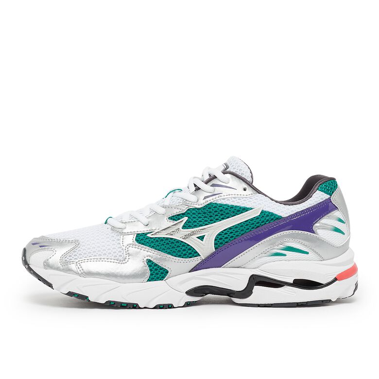 Mizuno Wave Rider 10 white/silver/teal blue