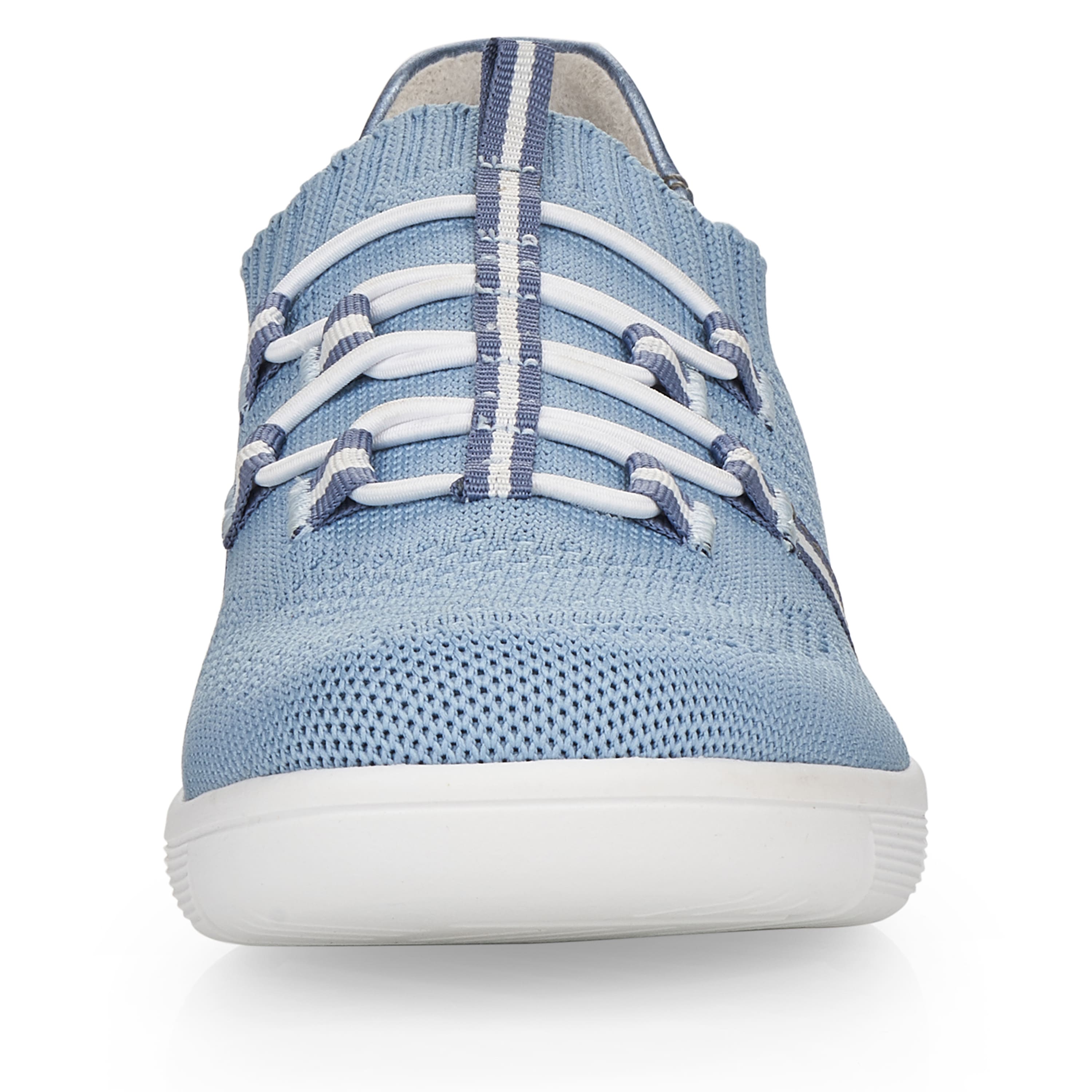 Rieker Damen Slipper himmelblau-reinweiß