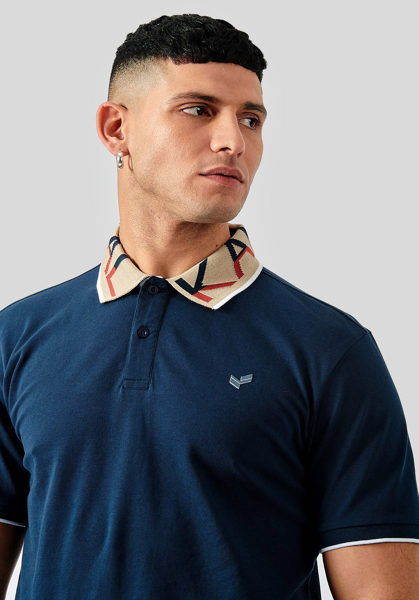NOAH   Polo bleu homme 100% coton