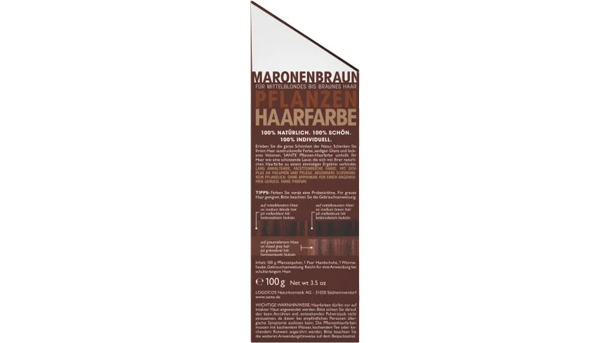 SANTE Pflanzen Haarfarbe 100 g Maronenbraun - Maronenbraun
