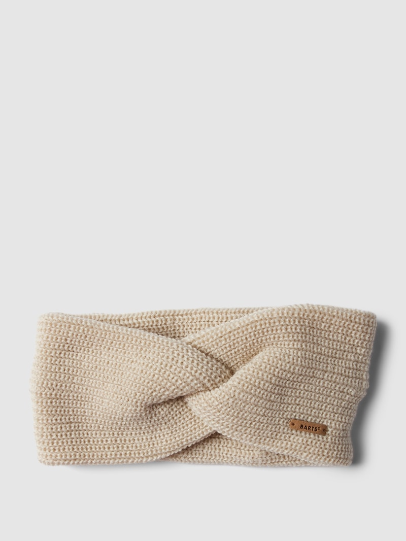 Stirnband mit Label-Detail in offwhite