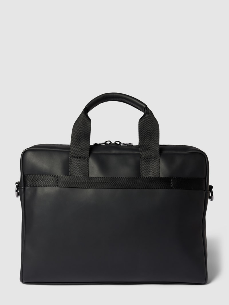 Laptoptasche mit Label-Detail Modell 'Elliott' in schwarz