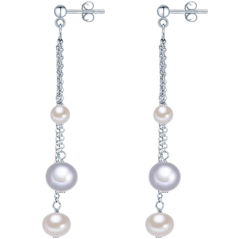 Valero Pearls Boucles d'oreille en perle Argent sterling Perle de culture d'eau douce en Argent Boucles d'oreilles