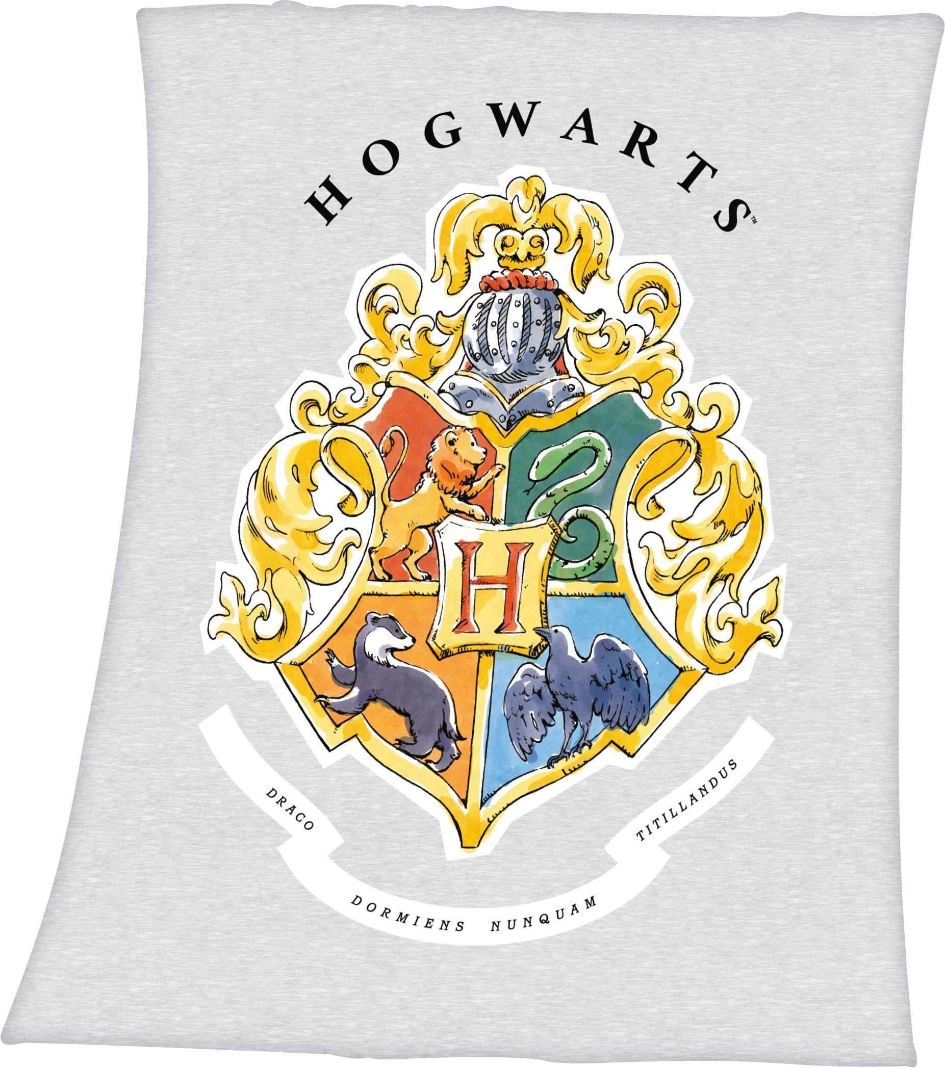 Wohndecke Harry Potter, Harry Potter, mit tollem Hogwarts Motiv, Kuscheldecke