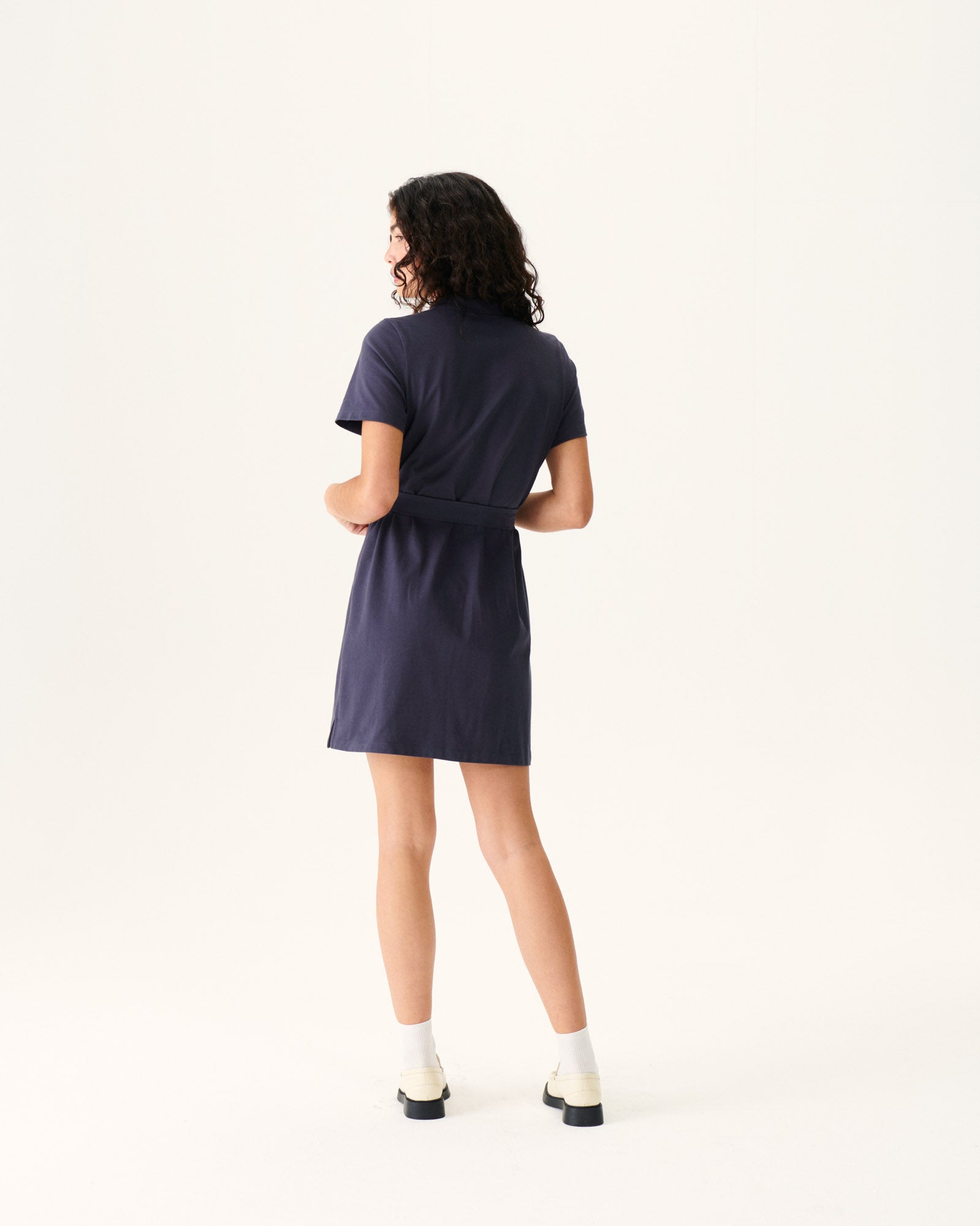 Robe polo femme en coton biologique Marine Valencia