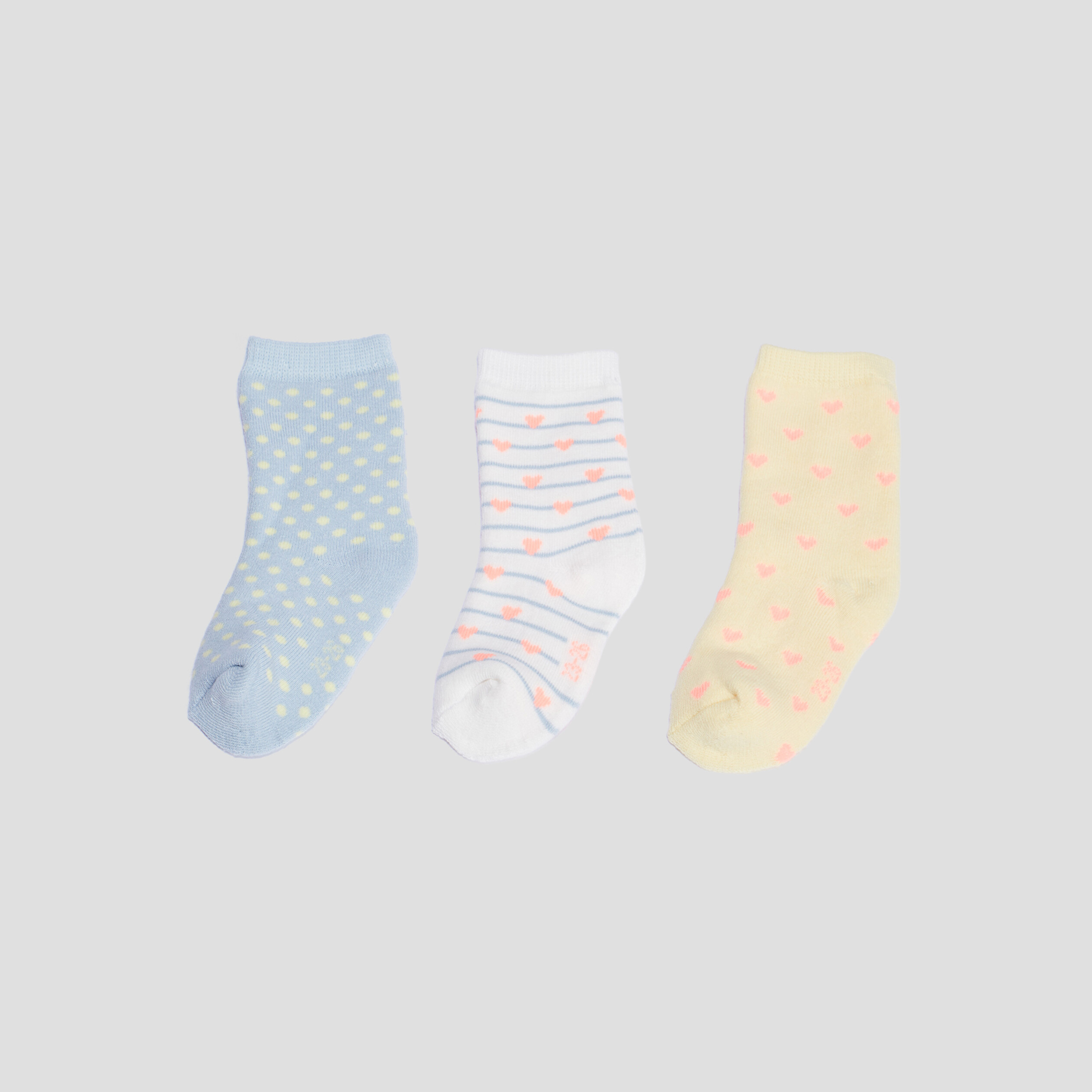 Lot 3 paires chaussettes multicolore bébé fille | La Halle
