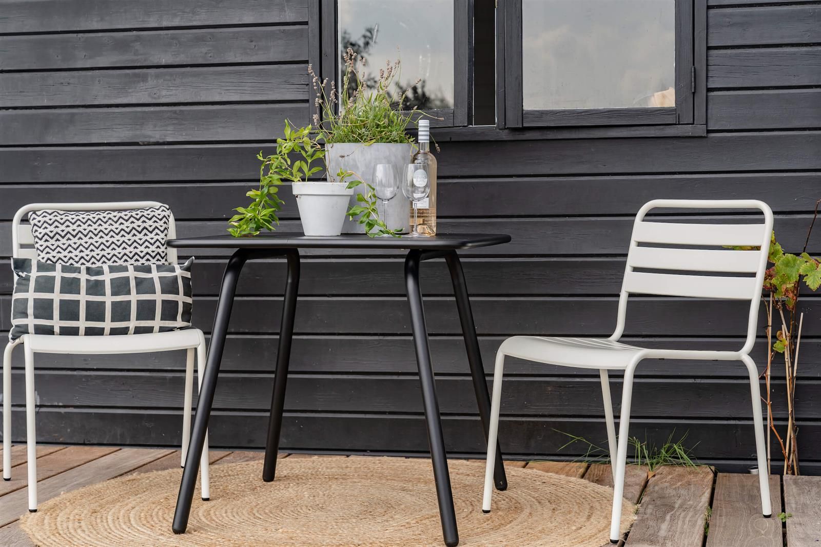 MaximaVida Max weiße Metall Gartenstuhle