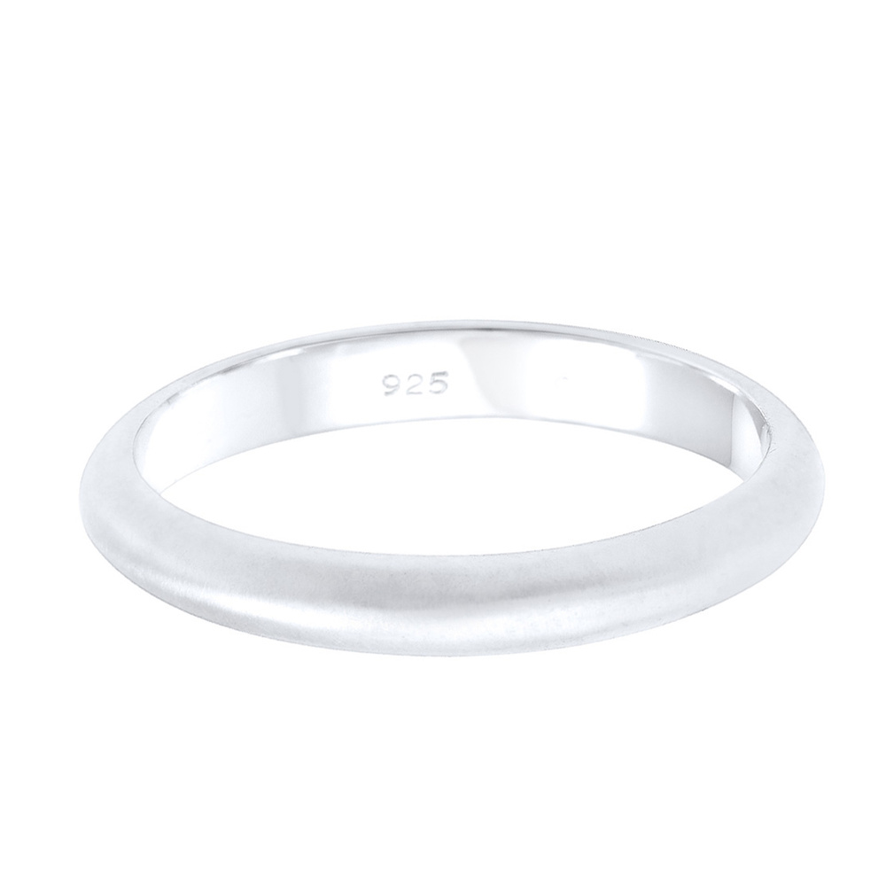 Elli Elli Bague Basic Minimal Matt 925 Sterling Silber Bague