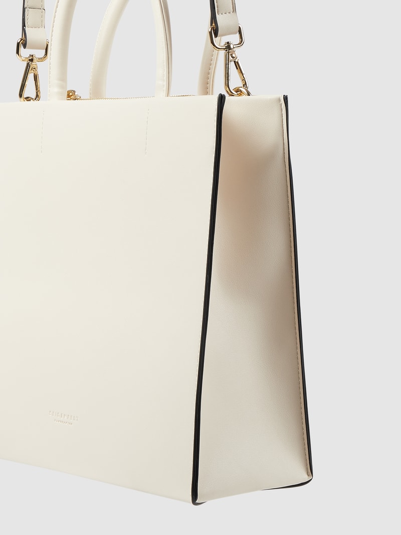 Handtasche in Leder-Optik Modell 'Bente' in ecru