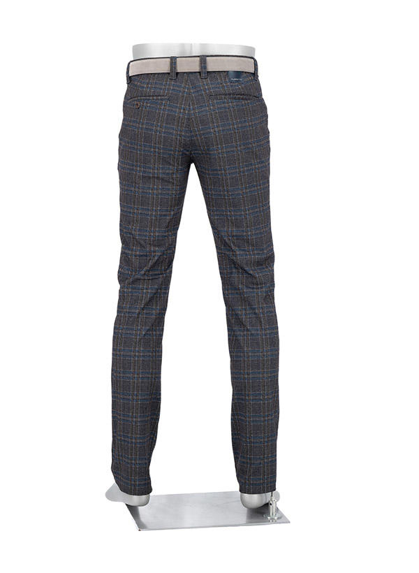 Alberto Golf, Golfhose Rookie, Regular Fit, Jersey, graublau-braun kariert