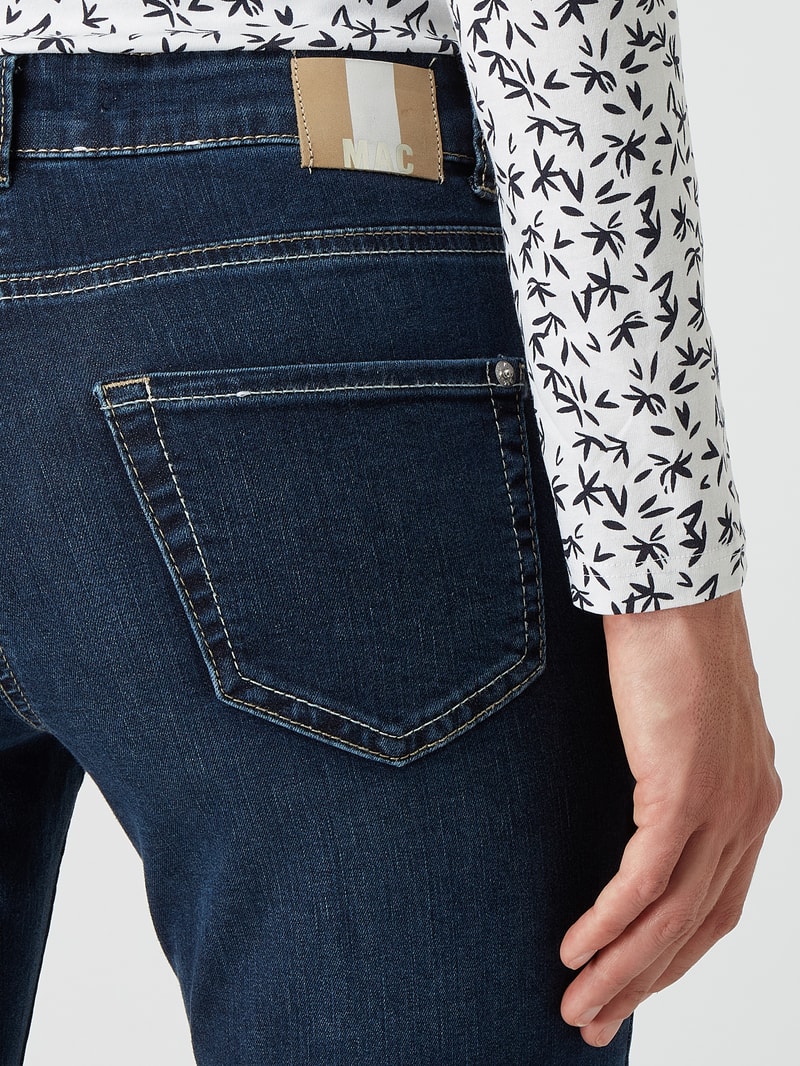 Slim Fit Jeans mit Reißverschlusstasche in marineblau
