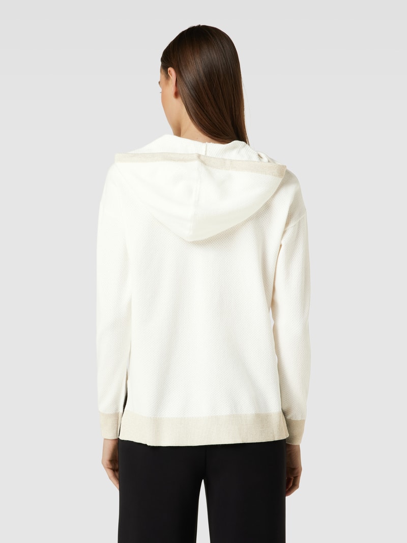 Hoodie mit Zierknöpfen in offwhite