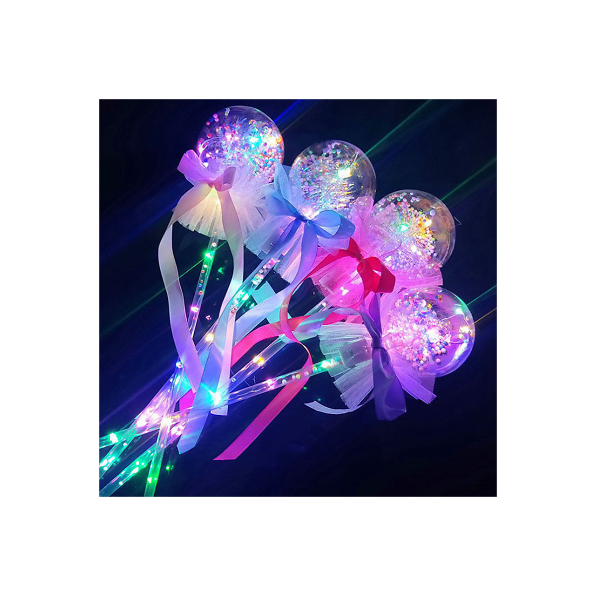 1PC Handheld Fairy Zauberstab Spielzeug für Kinder Leuchtender Sternenkugel-Zauberstab